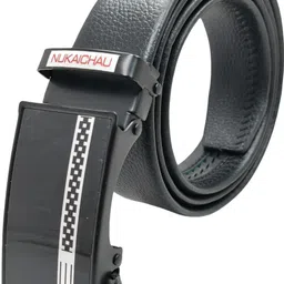 nukaichau Boys Formal, Casual, Evening, Party Black Artificial Leather, Texas Leatherite Belt image 1
