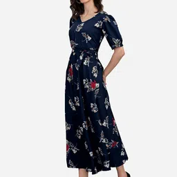 houseofcommon Women Maxi Blue Knee Length Dress image 3