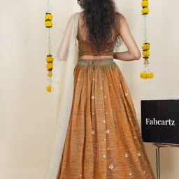 fabcartz Self Design Semi Stitched Lehenga Choli image 2