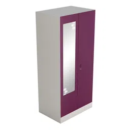 godrej interio Slimline Metal 2 Door Almirah in Textured Purple & Grey Colour image 5