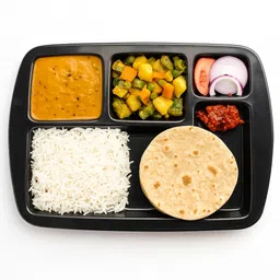 pearlcraft Melamine Rectangular 5-Part Plate 13 Inch | Multi-Compartment Thali Dinner Plate image 4