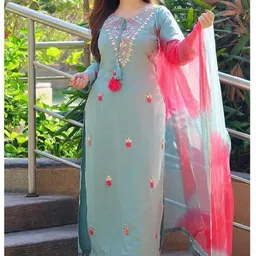 doli impex Women Viscose Rayon Kurta Palazzo Set image 1