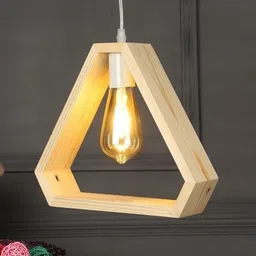 krefihr Wooden HexaTriangle H/L Ceiling Lamp WT Chandelier Ceiling Lamp-picture-30