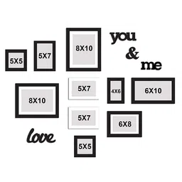 art street Nova Set 10 Black Wood Collage Photo Frames image 3