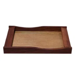 unravel india Handcrafted Brown Mango Wood Serving Tray image 4