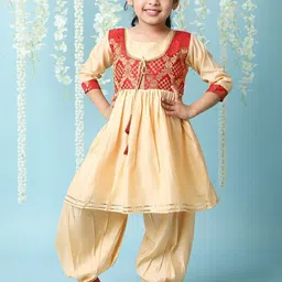 KID1 Girls Floral Woven Design Top With Salwar-picture-14