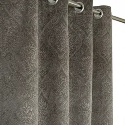 panipat textile hub 214 cm (7 ft) Velvet Room Darkening Door Curtain Single Curtain-picture-13
