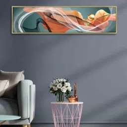 art street Orange Abstract Ribbon Design Canvas Art Print-picture-33