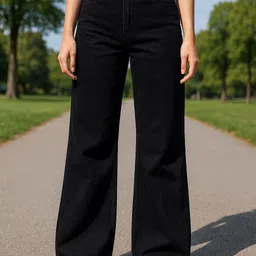 yes ten Women Loose Fit Mid Rise Black Jeans-picture-28