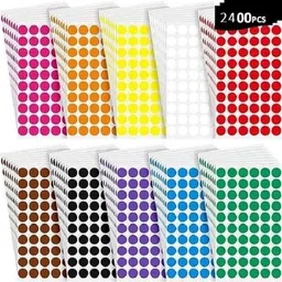 blackdreams 1.2 cm Mix Color 12mm (0.5 Inch) Round Dot Labels Writable Self Adhesive Sticker image 1