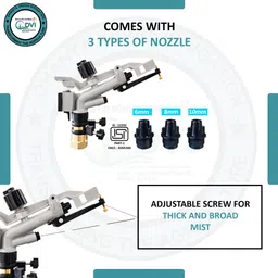 dvi automat Harit HT30G 1inch Seagull rain gun used for irrigation in agriculture, 0 L Tank Sprayer image 2