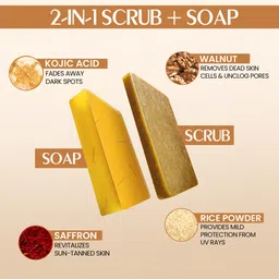 indian secrets Kojic Acid & Saffron Scrub Soap image 3