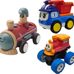 vaniha Unbreakable Four-Wheel Drive Friction Powered Diecast Toy Set-N37-picture-30