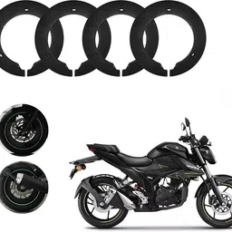 sunriders Bike Wheel Cover 17 Inch For Suzuki Gixxer Black Half Pack of 4 Pc Wheel Cover For NA NA-picture-16