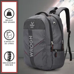wrogn Large 35 L Laptop Backpack Unisex Sparton Casual backpack with rain cover and reflective strip image 4
