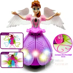 skstore Dancing Princess Light Music Electric Universal Dancing Robot Rotating image 3