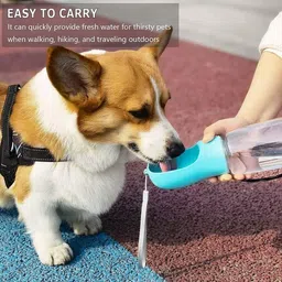 skofri Dog Water Bottle with Food Container Portable for Outdoor Walking,Hiking,Travel Plastic Pet Bottle image 2