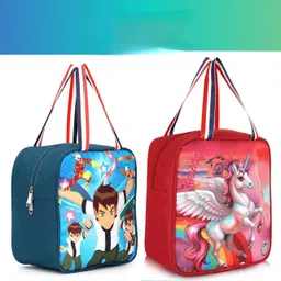 plurals Plural stylish new combo tiffinbag school/collage/office bag 8 ltr Waterproof Lunch Bag-picture-13
