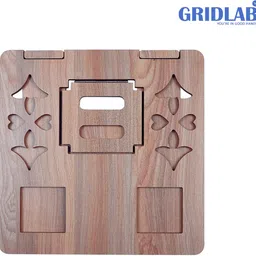 Gridlab Wood Portable Laptop Table Natural Elegance Wooden Desk Laptop Stand image 4