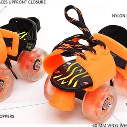 jaspo Speedy Kid Intact Junior Adjustable Roller Skates Combo Suitable for Age Group Upto 5 Years Skating Kit image 2
