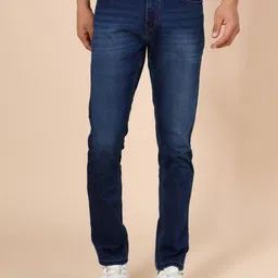 v-mart Men Skinny Mid Rise Dark Blue Jeans-picture-34
