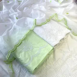 mbl Unstitched Cotton Blend Salwar Suit Material Embroidered image 2