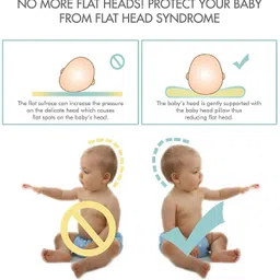 babeestar Microfibre Baby Pillow Pack of 1 Toons & Characters Pillow For Newborn Baby Round Head Shaping Baby Pillow image 3