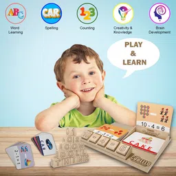 clapjoy Cubello Spell Master, Math Master for Kids Learning Game with Flash Cards image 4