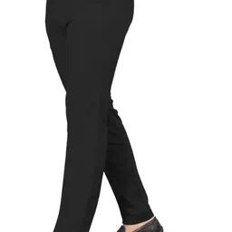 trending stellalifestyle Men Regular Fit Black Lycra Blend Trousers image 3