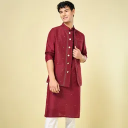 indus route by pantaloons Solid Men Waistcoat-picture-13