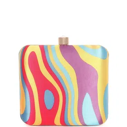 DressBerry Brown Printed Box Clutch-picture-55