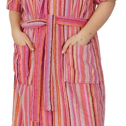 rangoli Pink Small Bath Robe image 1