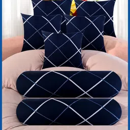 urmila creation Microfibre Bolster Pack of 7 Stripes-picture-29