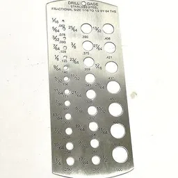 kalsi brothers Drill Gauge Measurement Tool 1/16 Inch to 1/2 Inch & Round Wire Gauge Ring Gauge image 3