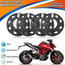 17 Inch Set of 4 New Carbon Finish Pro Disc Wheel Cover For KTM Duke 125,200,390 Bike Fairing Kit-image-21