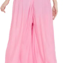 tnq Pack of 3 Women Flared Beige, White, Pink Viscose Rayon Trousers image 2