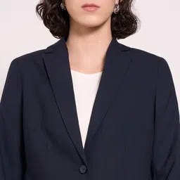 annabelle by pantaloons Women Solid Bandhgala Casual Blazer image 4