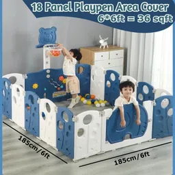 careopeta Baby Playpen 18 Panel for kids Baby Playing Area Play Yard for Baby image 4