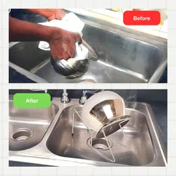 pvsc Rice Pot Drainer Stand+2(random colour)Heat Resistant Silicone Mittens Strainer image 5