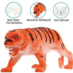 3 jokers Mini Jungle Animals Figure Toys Play Set | 12 Pieces | Realistic image 2