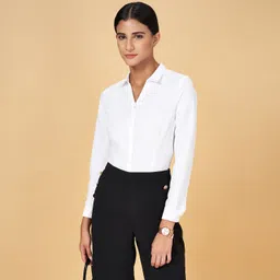 annabelle by pantaloons Women Regular Fit Solid Formal Shirt-picture-11