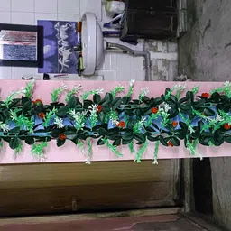 kingstyle impex Artificial Flowers Home Decoration Vine & Creepers Plant Wall Hanging Chain G180 Multicolor Rose Artificial Flower image 3