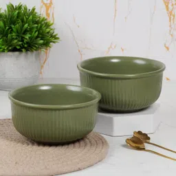 serv-o-best Ceramic Serving Bowl Line Ceramic Serving Bowl Set of 2 | 590 ml, Mixing & Serving Bowls for Pasta-picture-16