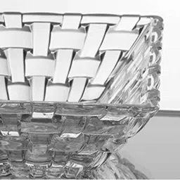 aashvi collections Glass Dessert Bowl Clear Square Glass ice Cream Bowl Dish | Pudding | Dessert footed Bowl image 5