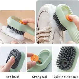 ODIN 2pcs Plastic Shoe Cleaning Brush with Long Handle & Hang Hole Brush image 2