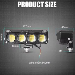 automunk K4 FOG LIGHT WHITE/YELLOW FLASHING Headlight Car, Truck LED (12 V, 36 W) image 4