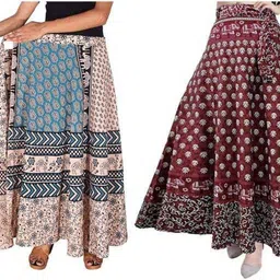 stylo urban Women Animal Print Wrap Around Multicolor Skirt-picture-12
