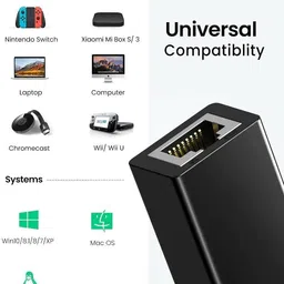 spincart USB to Rj45 Ethernet Adapter, 10/100 Mbps Wired Network Connector For Laptop PC Wired USB Lan Adapter compatible with Windows, Mac image 4