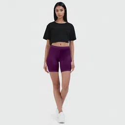 emi Solid Women Purple Tights-picture-23