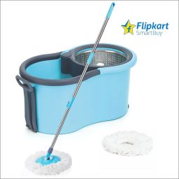 flipkart smartbuy STEEL SPRINKLER 2 MICROFIBER REFILLS BLUE COLOR Mop Set-picture-2